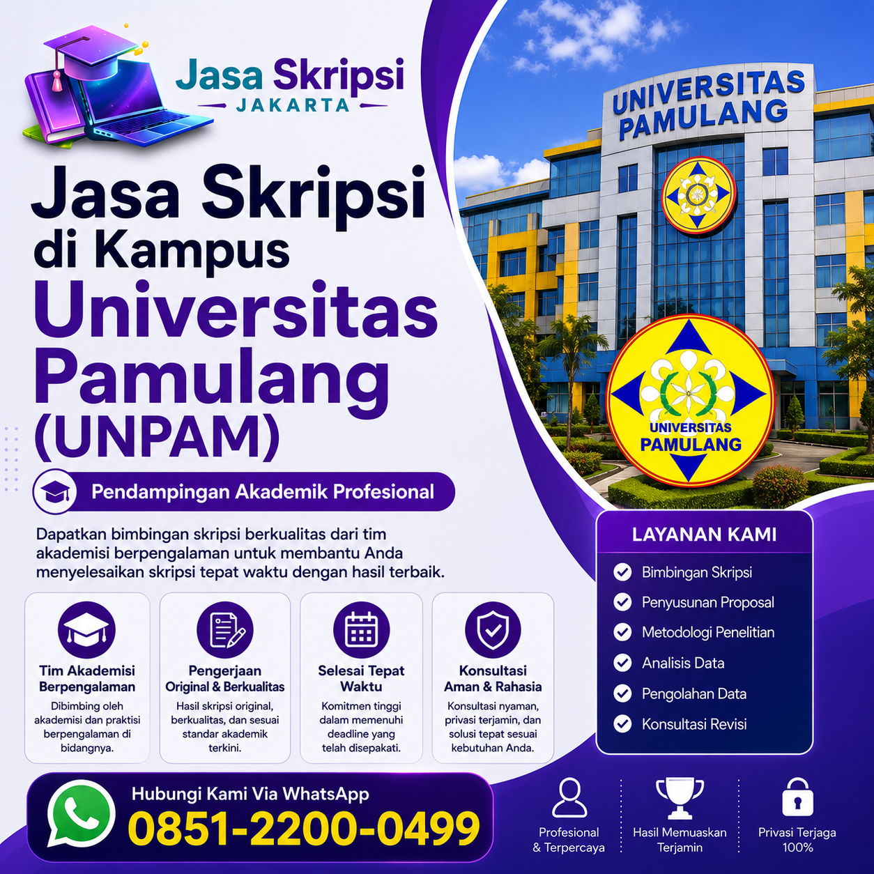 Jasa Skripsi di Kampus Universitas Pamulang (UNPAM) | Pendampingan Akademik Profesional