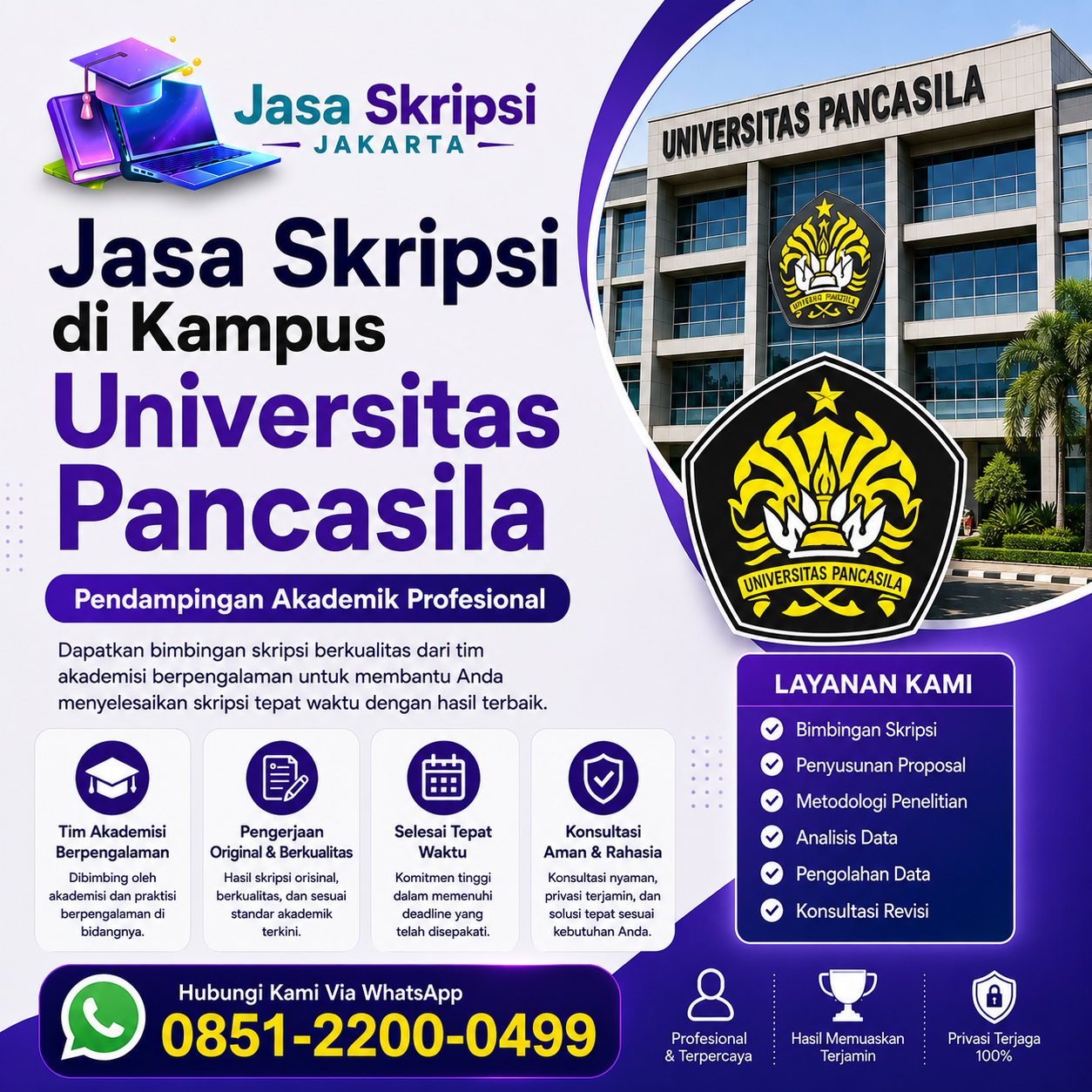 Jasa Skripsi di Kampus Universitas Pancasila | Pendampingan Akademik Profesional